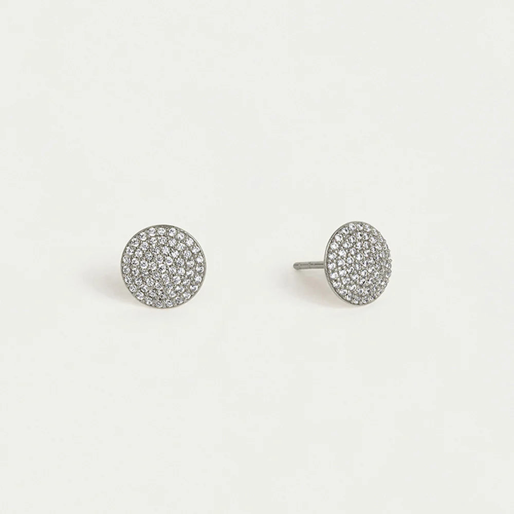 Dean Davidson Petit Pavé Cluster Studs - Silver, White Topaz | Malvern Saddlery