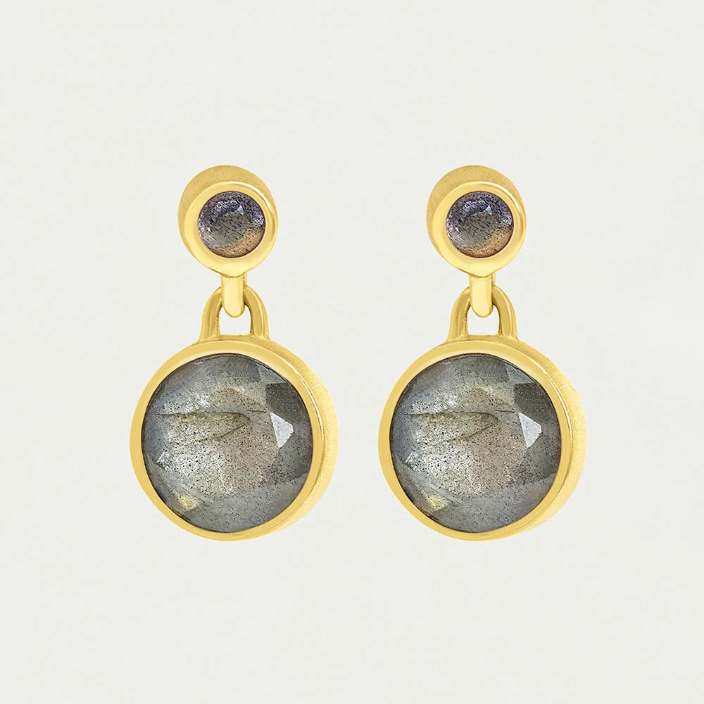 Dean Davidson Signature Droplet Earrings - Gold, Labradorite | Malvern Saddlery