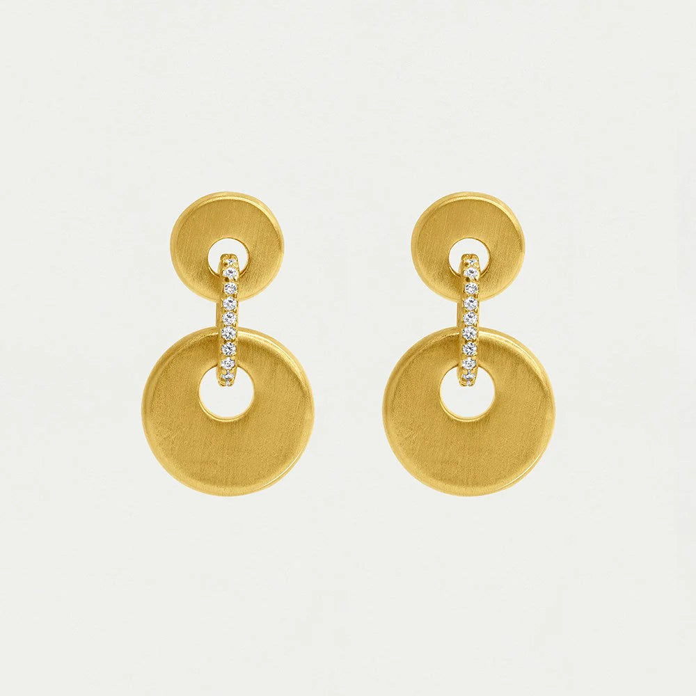 Dean Davidson Petit Pavé Mini Drop Earrings - Gold | Malvern Saddlery