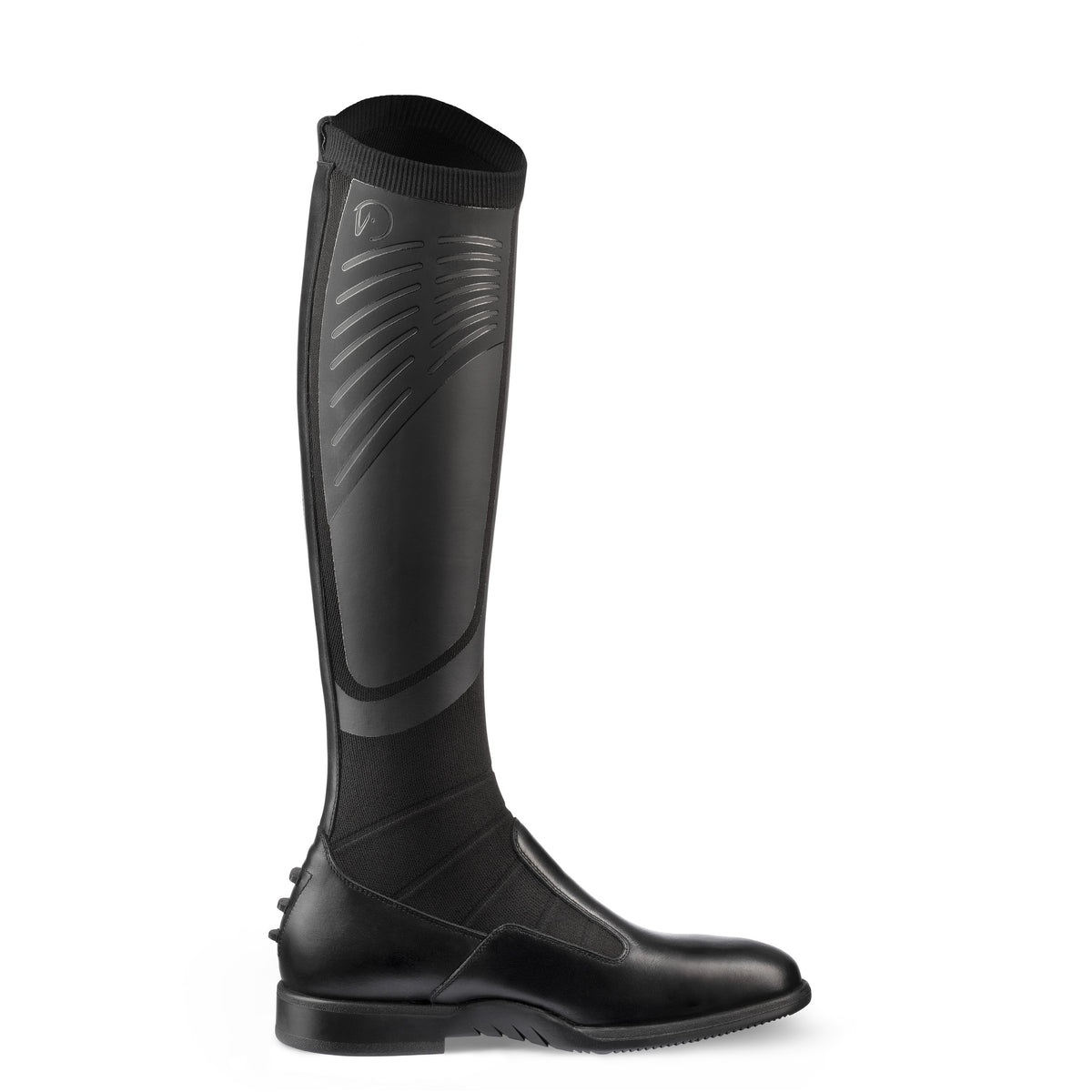 EGO7 Contact Boot - Black, inside view with Power Grip panels and ankle ribs | Malvern Saddlery
