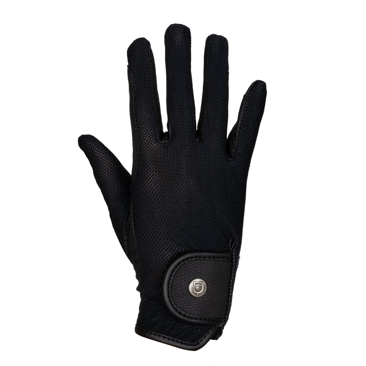 Equestro Unisex Technical Mesh Gloves - Black | Riding Accessories | Malvern Saddlery