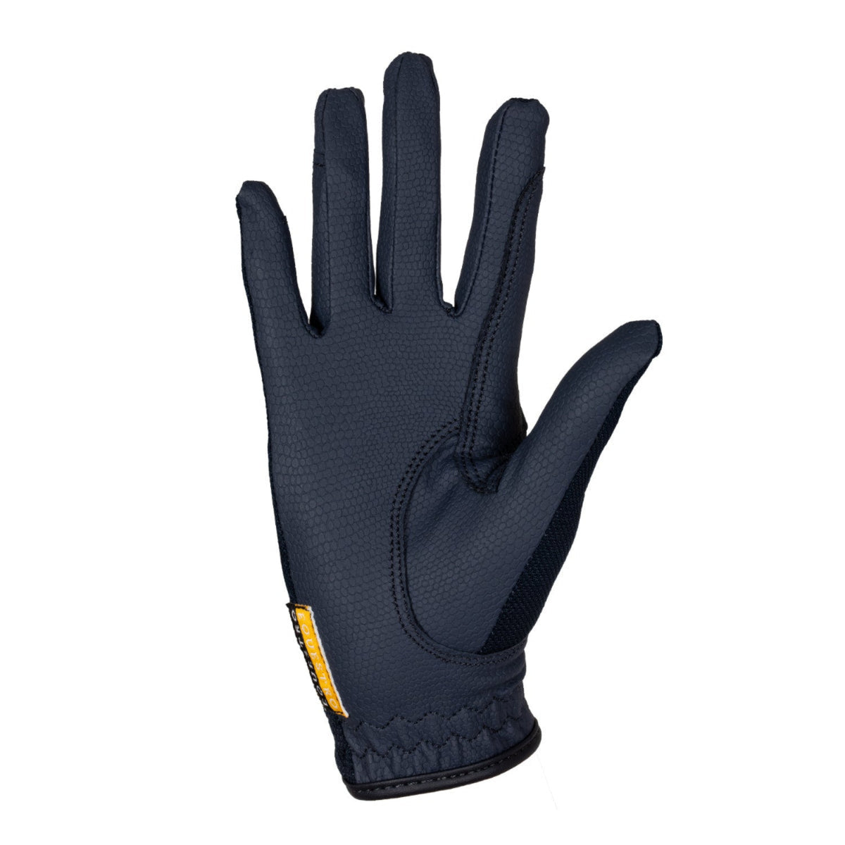 Equestro Unisex Technical Mesh Gloves - Navy; palm side | Riding Accessories | Malvern Saddlery