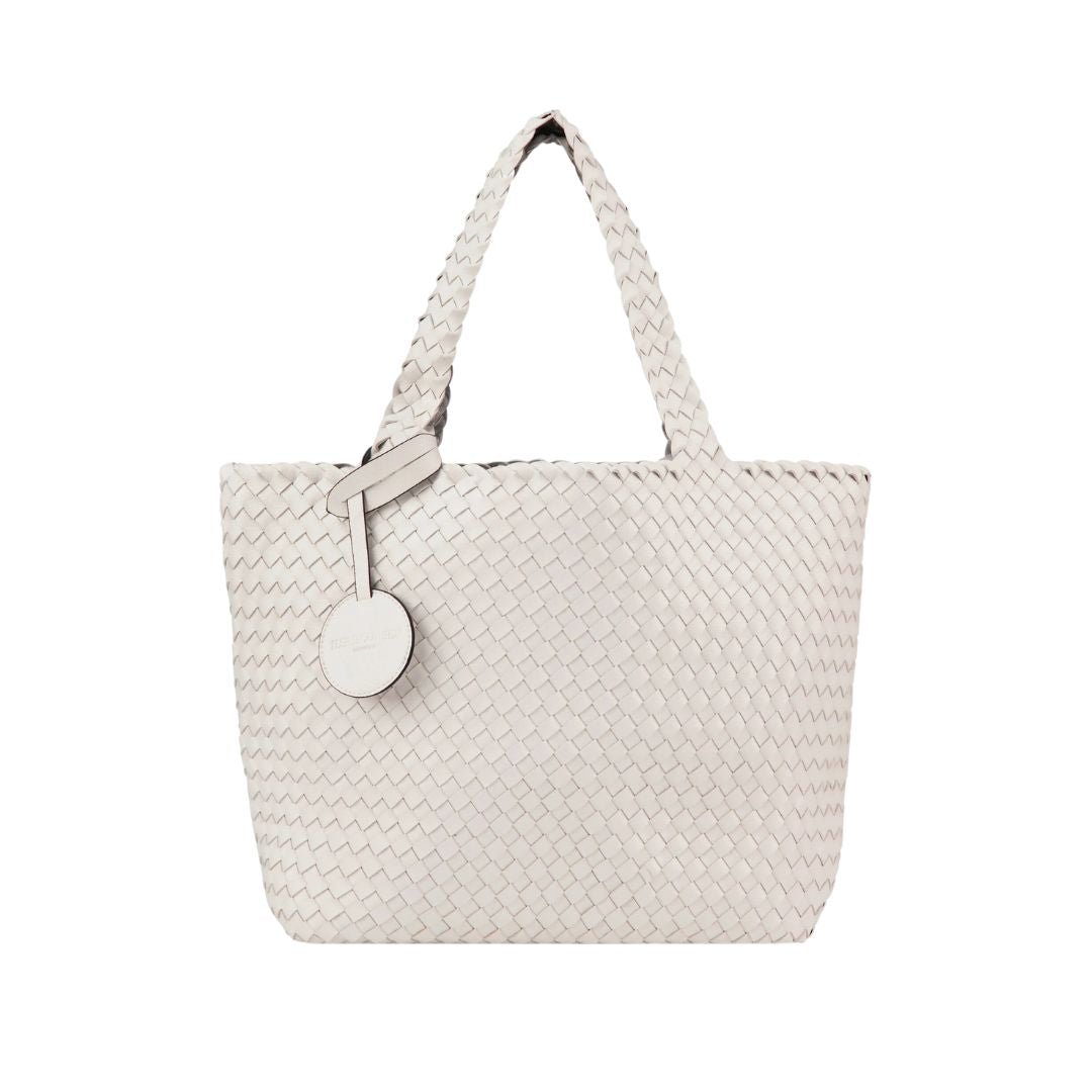 Ilse Jacobsen Reversible Tote Bag - Eggshell/Silver | Malvern Saddlery