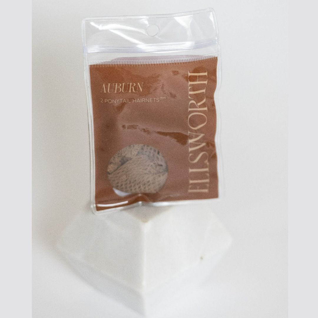 Ellsworth The Ponytail Hairnet - Auburn in packaging| Malvern Saddlery