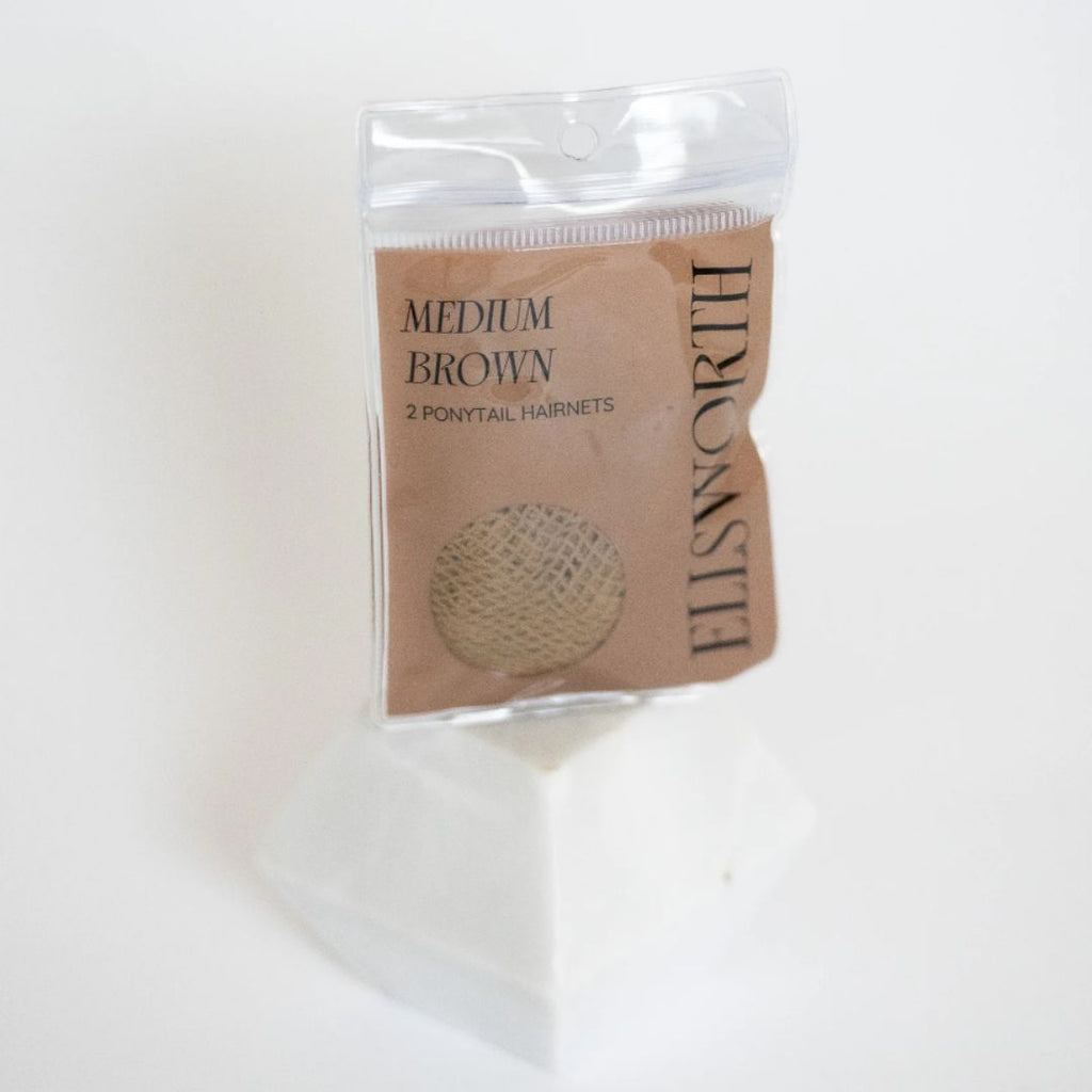Ellsworth The Ponytail Hairnet - Medium Brown, in packaging | Malvern Saddlery