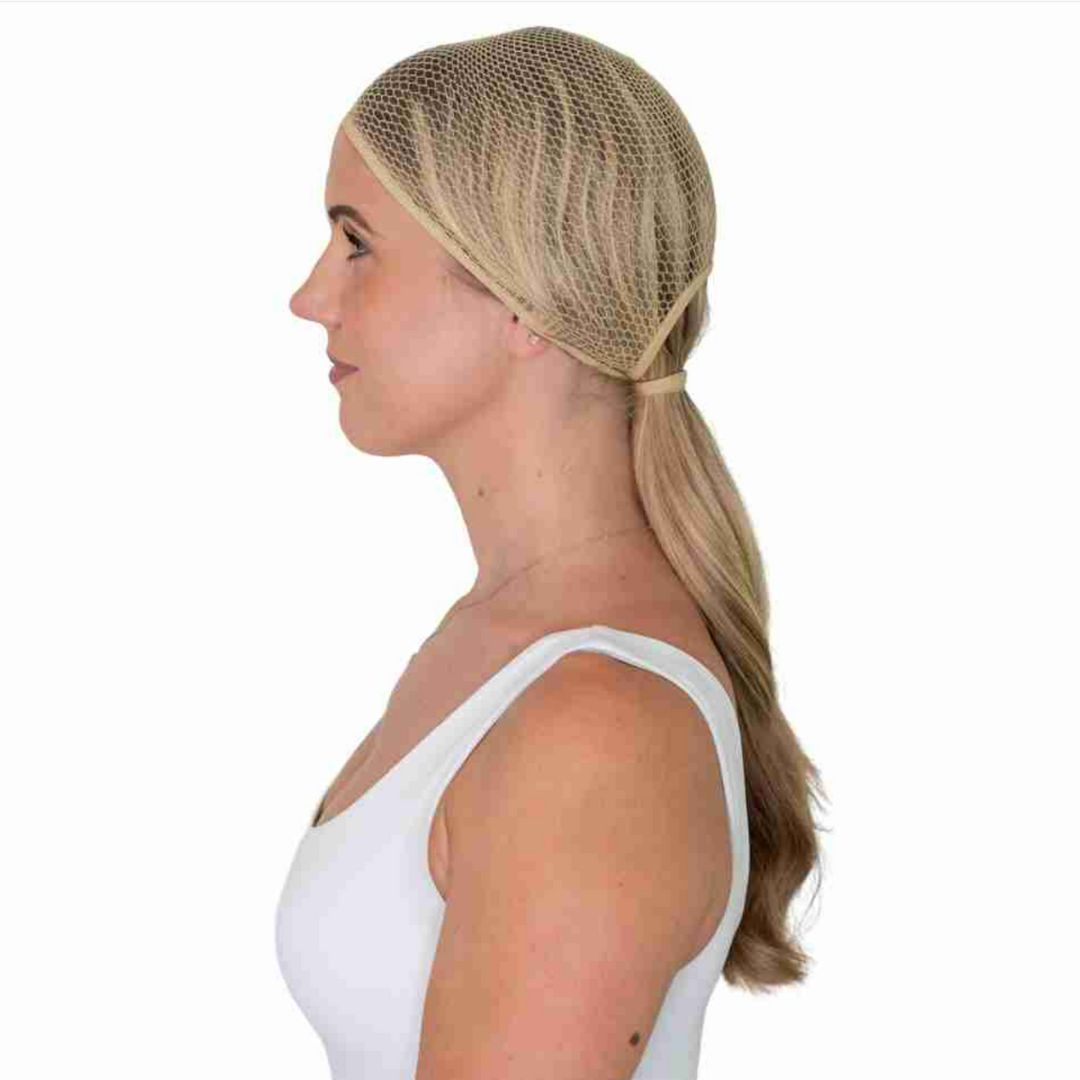 Ellsworth The Ponytail Hairnet - Platinum Blonde, side view| Malvern Saddlery