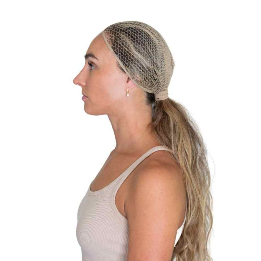 Ellsworth The Ponytail Hairnet - Warm Blonde, side view | Malvern Saddlery