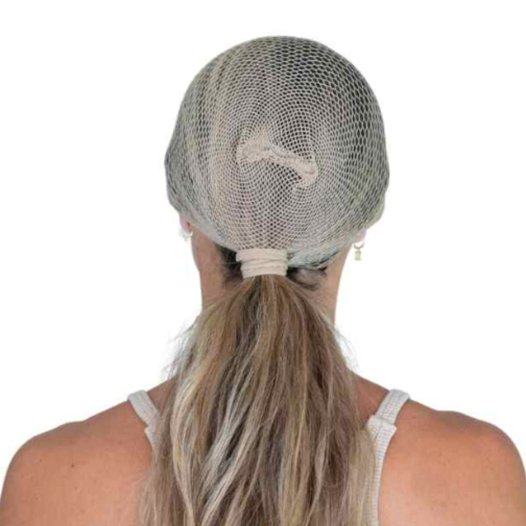 Ellsworth The Ponytail Hairnet - Warm Blonde, back view | Malvern Saddlery