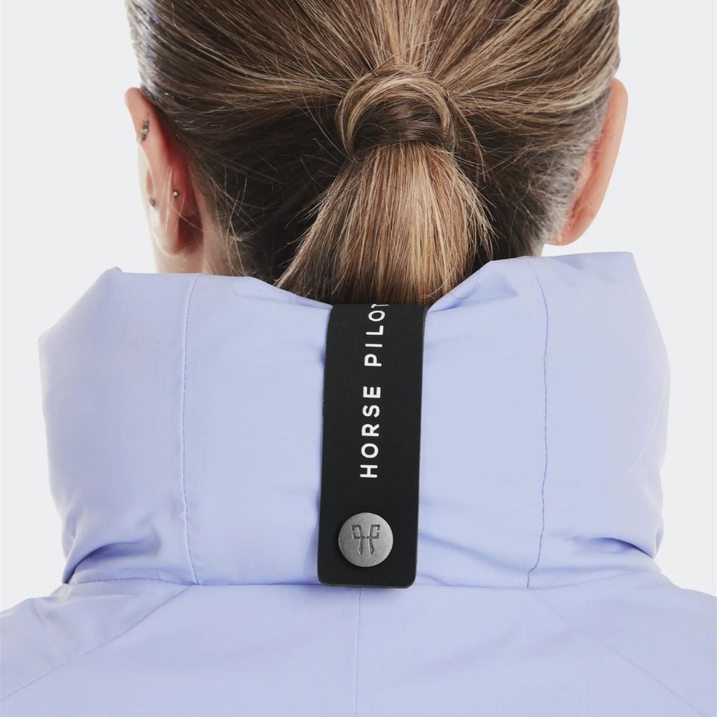 Horse Pilot Essential Ladies Jacket - Lavender, back collar detail  | Malvern Saddlery