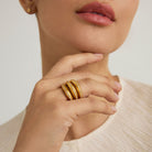 Dean Davidson Dauphine Pavé Stacking Ring - Gold | Jewelry | Malvern Saddlery