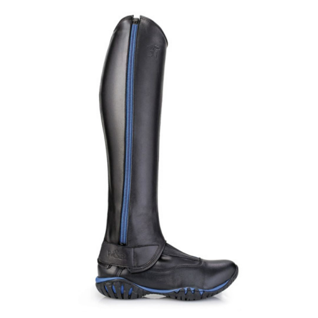 Sergio Grasso Flexy Half Chap with Walk n Ride Paddock Boot - Blue | Malvern Saddlery