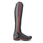 Sergio Grasso Flexy Half Chap - Black/Red shown with matching Paddock Boot | Malvern Saddlery