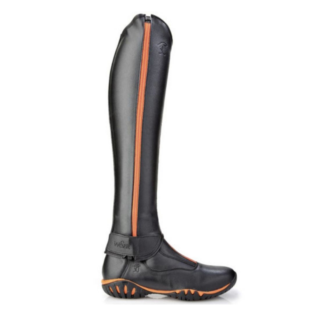 Sergio Grasso Flexy Half Chap with Walk n Ride Paddock Boot - Orange | Malvern Saddlery