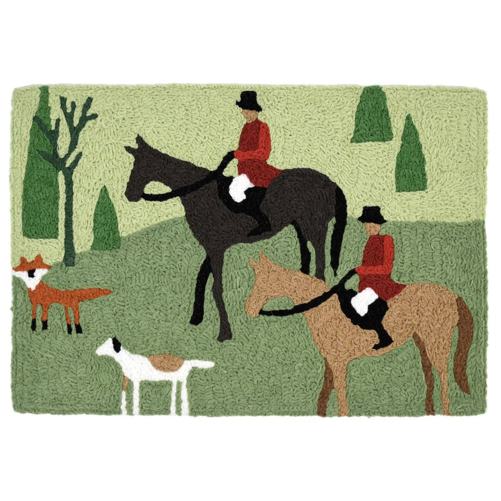 Equestrian Style Jellybean Accent Rug - Fox Hunt | Malvern Saddlery