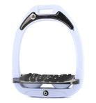 Flex-On Composite Equestrian Stirrups - Glacier Blue - with Black Inclined Ultra Grip Footbed;  | Malvern Saddlery