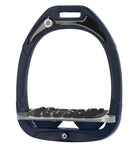 Flex-On Composite Stirrups - Navy - with Gray Inclined Ultra Grip Footbed | Malvern Saddlery