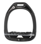 Flex-On Composite Stirrups - Black - with Gray Inclined Ultra Grip Footbed | Malvern Saddlery