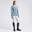 Cavalleria Toscana Women's Perforated Competition Jacket with Buttons - Lt Blue | Malvern Saddlery