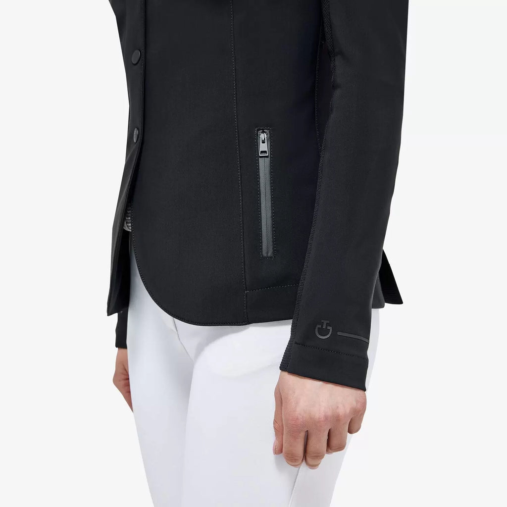 Cavalleria R-Evo Light Tech Knit Riding Jacket - Black, pocket detail | Malvern Saddlery