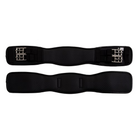 Horse Fare PVC Dressage Girth in black with waffle-textured foam and stainless steel roller buckles