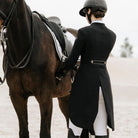 Horse Pilot Long Frac Shadbelly - Black, back view | Malvern Saddlery