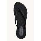 Black Ilse Jacobsen Cheerful glitter sandal featuring a textured massaging footbed and flexible rubber sole