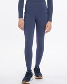 LeMieux Young Rider Orla Pull Ons - Dusk Blue, shown on model on white background | Malvern Saddlery