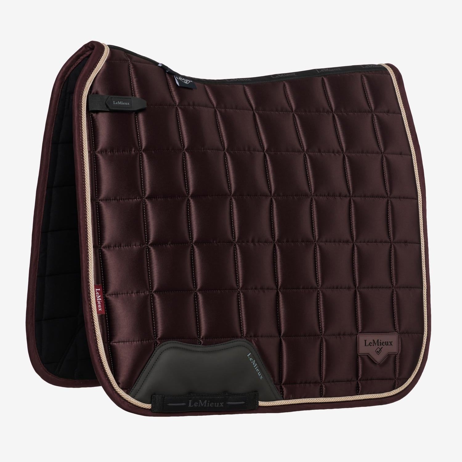 LeMieux Loire Classic Dressage Square Saddle Pad - Damson Dark Red | Malvern Saddlery