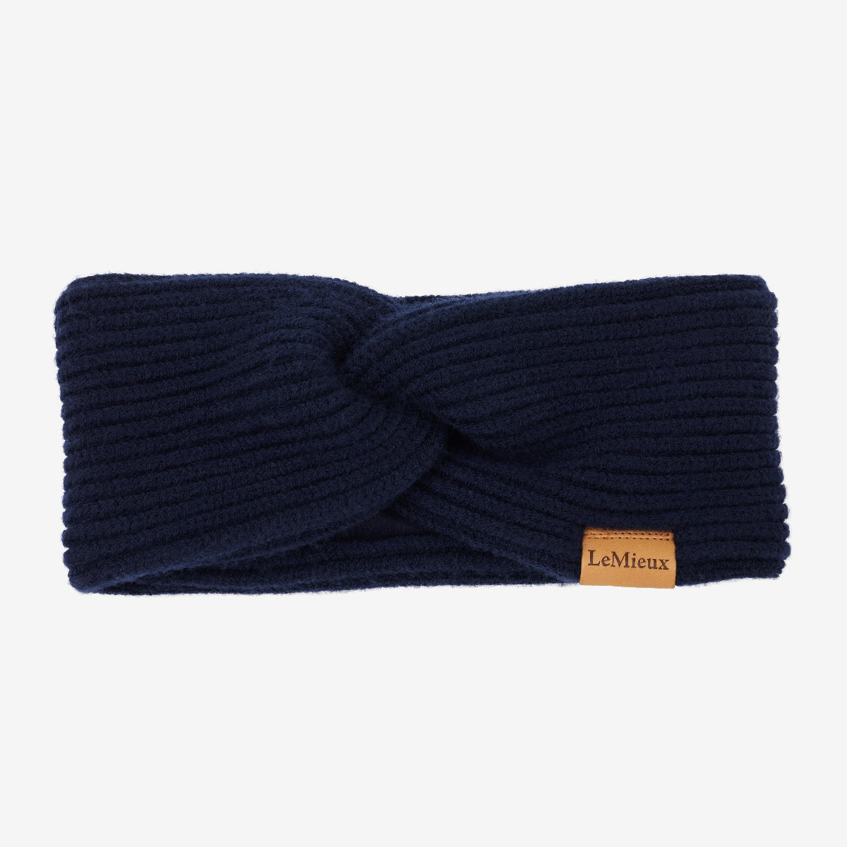LeMieux Clara Rib Headband - Navy, on white background | Cold Weather Shop | Malvern Saddlery
