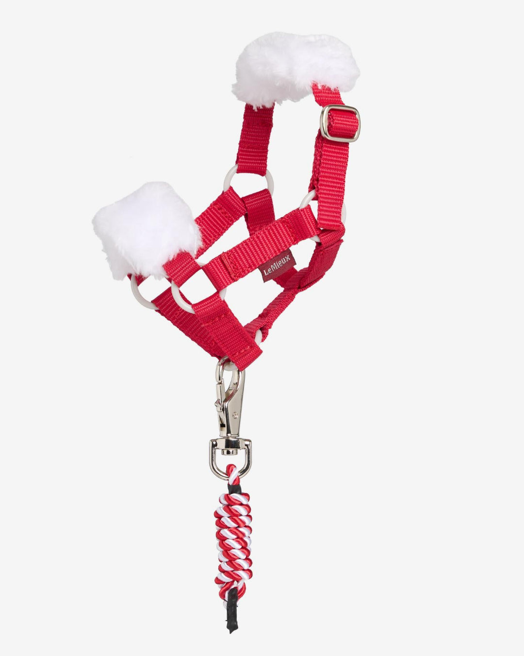 LeMieux Toy Pony Christmas Halter with Lead Rope - red & white | Malvern Saddlery