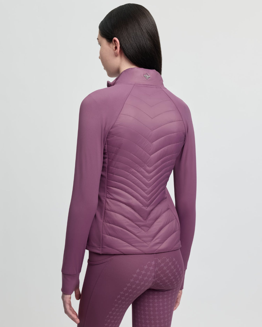LeMieux Young Rider Josephine Jacket - Mallow Pink; back view on model | Malvern Saddlery