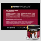 Perfect Products Joint Impact Joint Support Powder - label and active ingredients | Malvern Saddlery