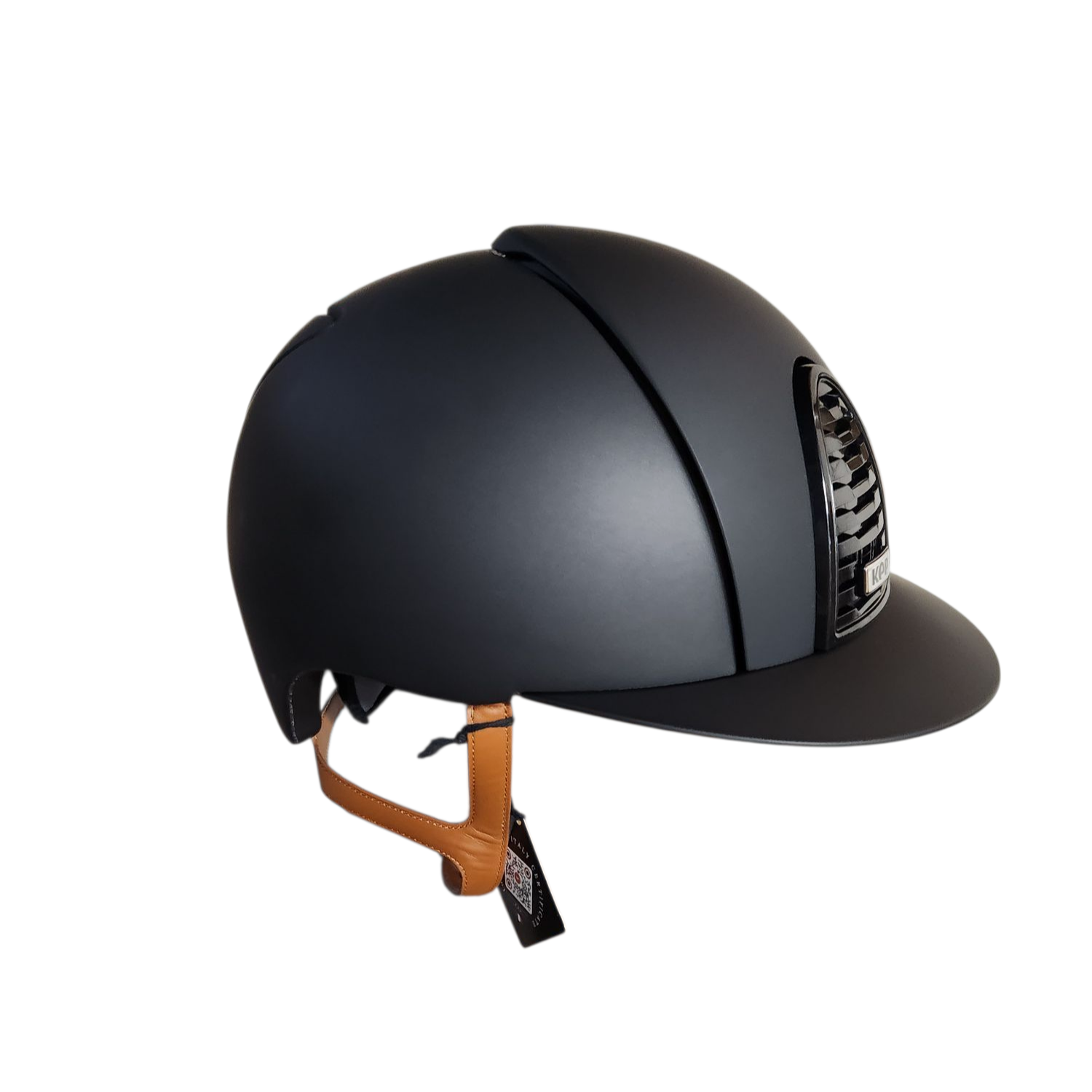 KEP Italia Cromo 2.0 Matte Equestrian Helmet with Tan Chinstrap | Malvern Saddlery