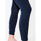 KL Select Gabrielle Knee Grip Breeches - Navy with Black piping, lower leg detail  | Malvern Saddlery