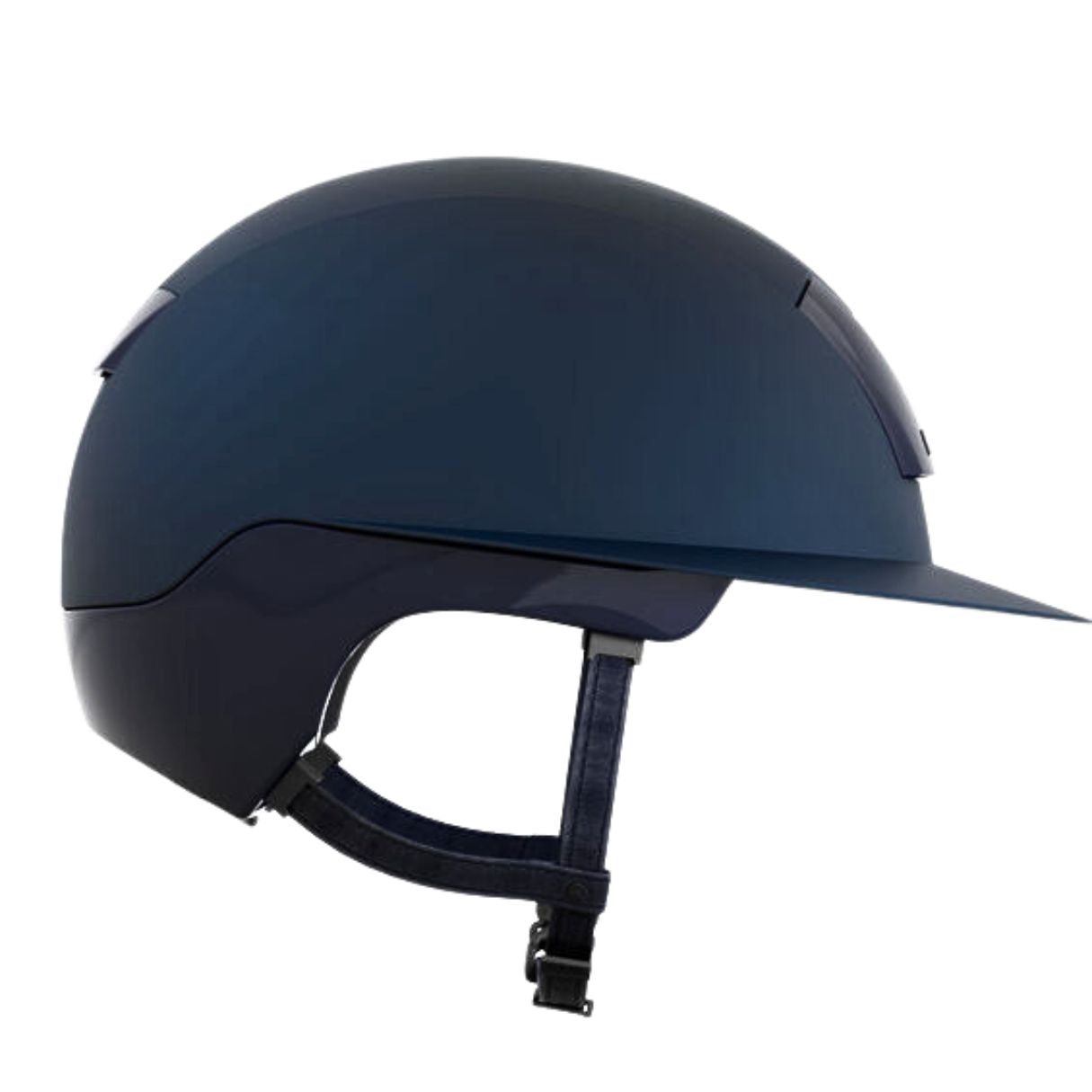 KASK Kooki Lady Equestrian Helmet - Navy Matte; side view on white background | Wide Brim Helmets | Malvern Saddlery