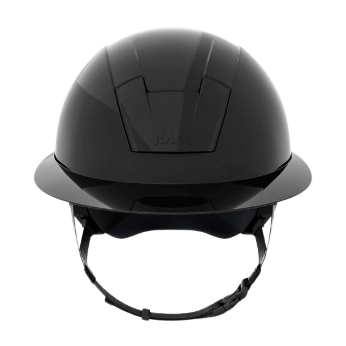 KASK Kooki Lady Equestrian Helmet - Black Shine; front view on white background | Wide Brim Helmets | Malvern Saddlery