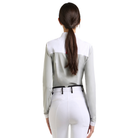 Ego 7 Leonie Long Sleeve Show Shirt in Ice Gray, back view - Malvern Saddlery
