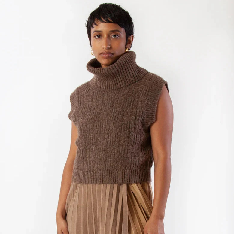 Knit turtleneck vest online