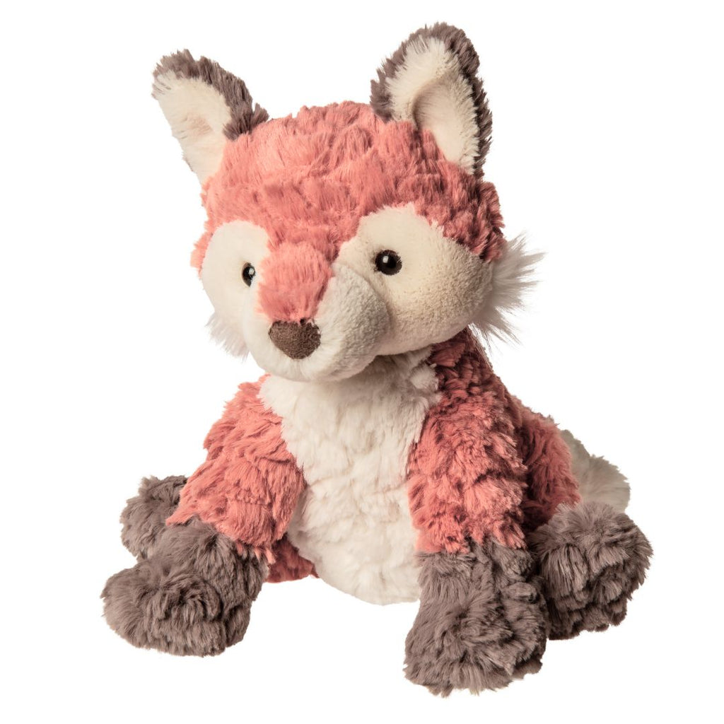 Nursery Fox Stuffie - Coral, cream, gray neutral tones - 8" | Malvern Saddlery