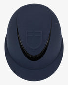 Equestro Meteor Wide Brim Equestrian Helmet - Navy; top view on white background | Malvern Saddlery