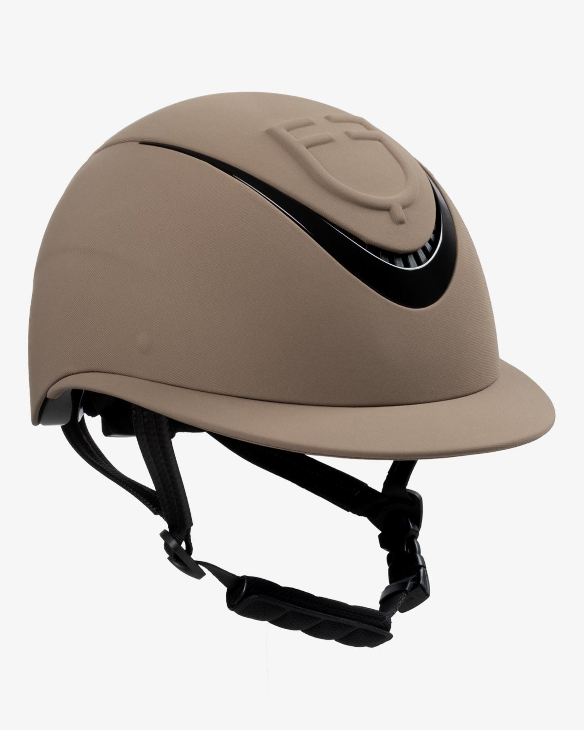 Equestro Meteor Wide Brim Equestrian Helmet - Walnut Beige; on white background | Malvern Saddlery