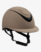 Equestro Meteor Wide Brim Equestrian Helmet - Walnut Beige; on white background | Malvern Saddlery