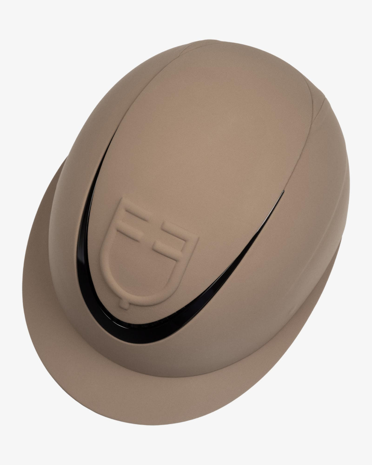 Equestro Meteor Wide Brim Equestrian Helmet - Walnut; on white background | Malvern Saddlery