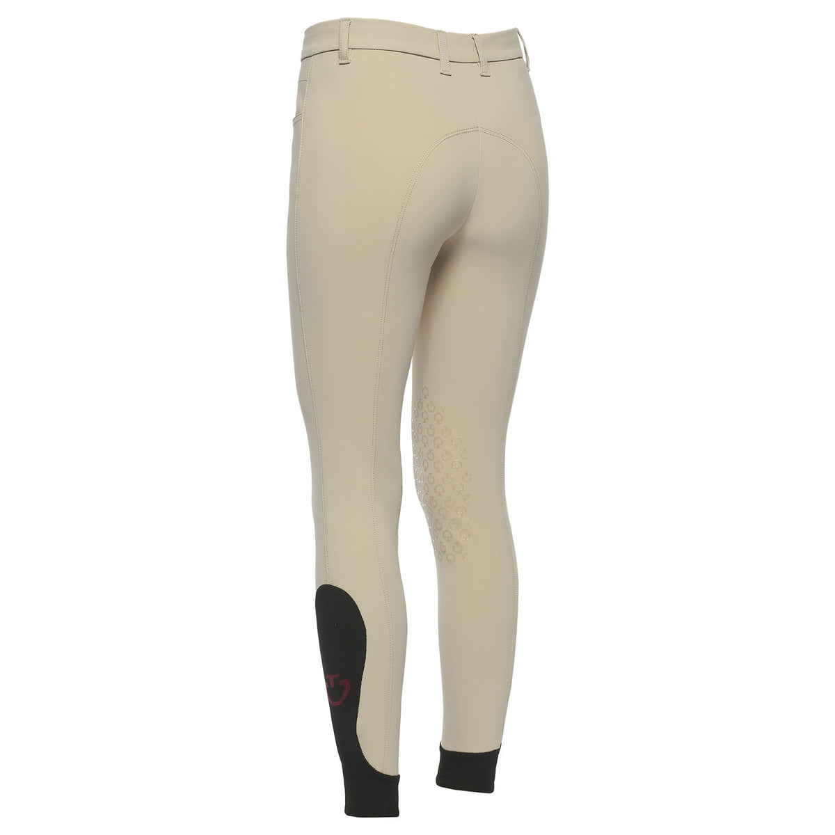 Cavalleria Toscana Girls' Knee Grip Breeches - Beige, back view | Malvern Saddlery