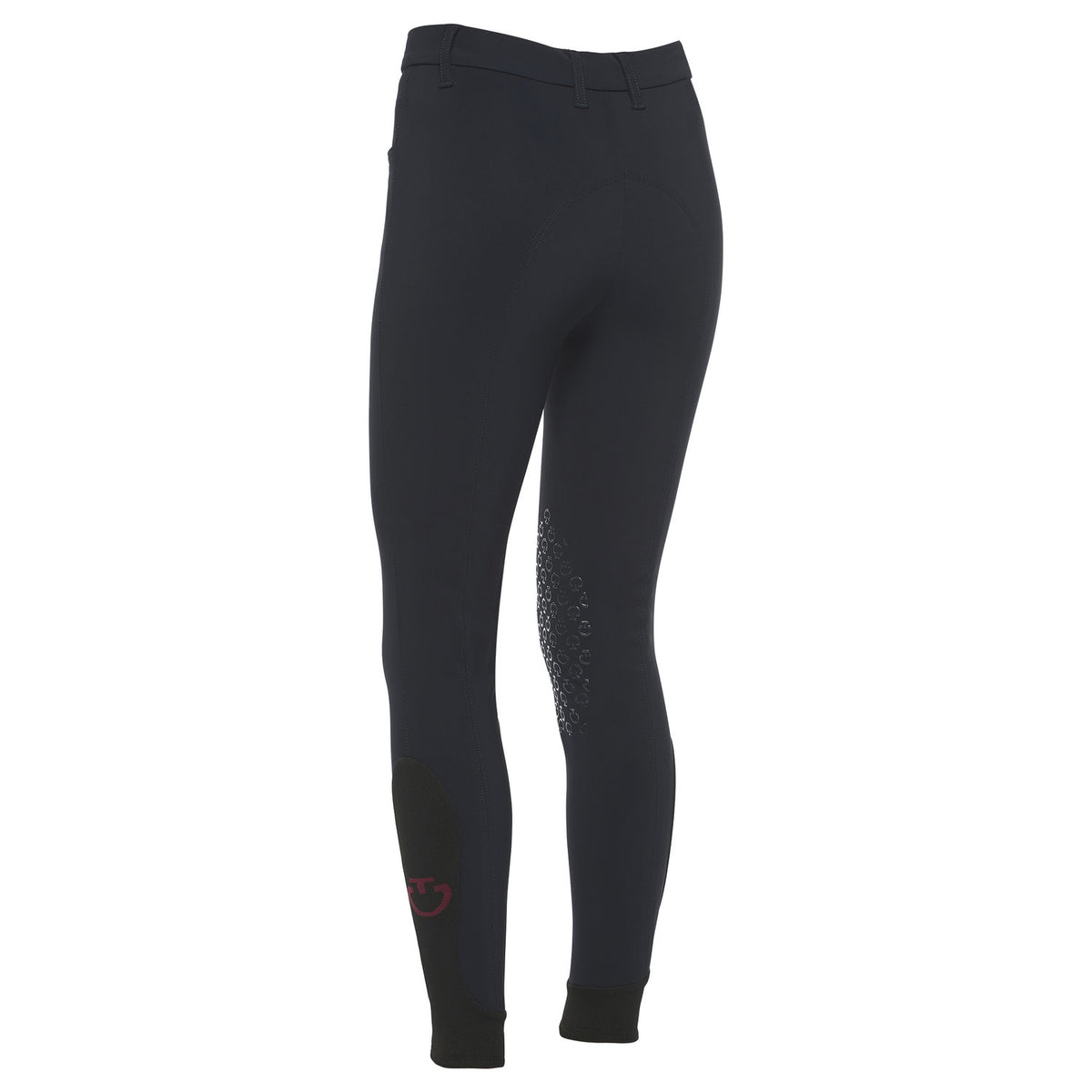 Cavalleria Toscana Girls' Knee Grip Breeches - Navy, back view | Malvern Saddlery