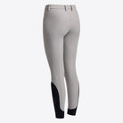 Cavalleria Toscana Girls' Knee Grip Breeches - Grey, back view | Malvern Saddlery