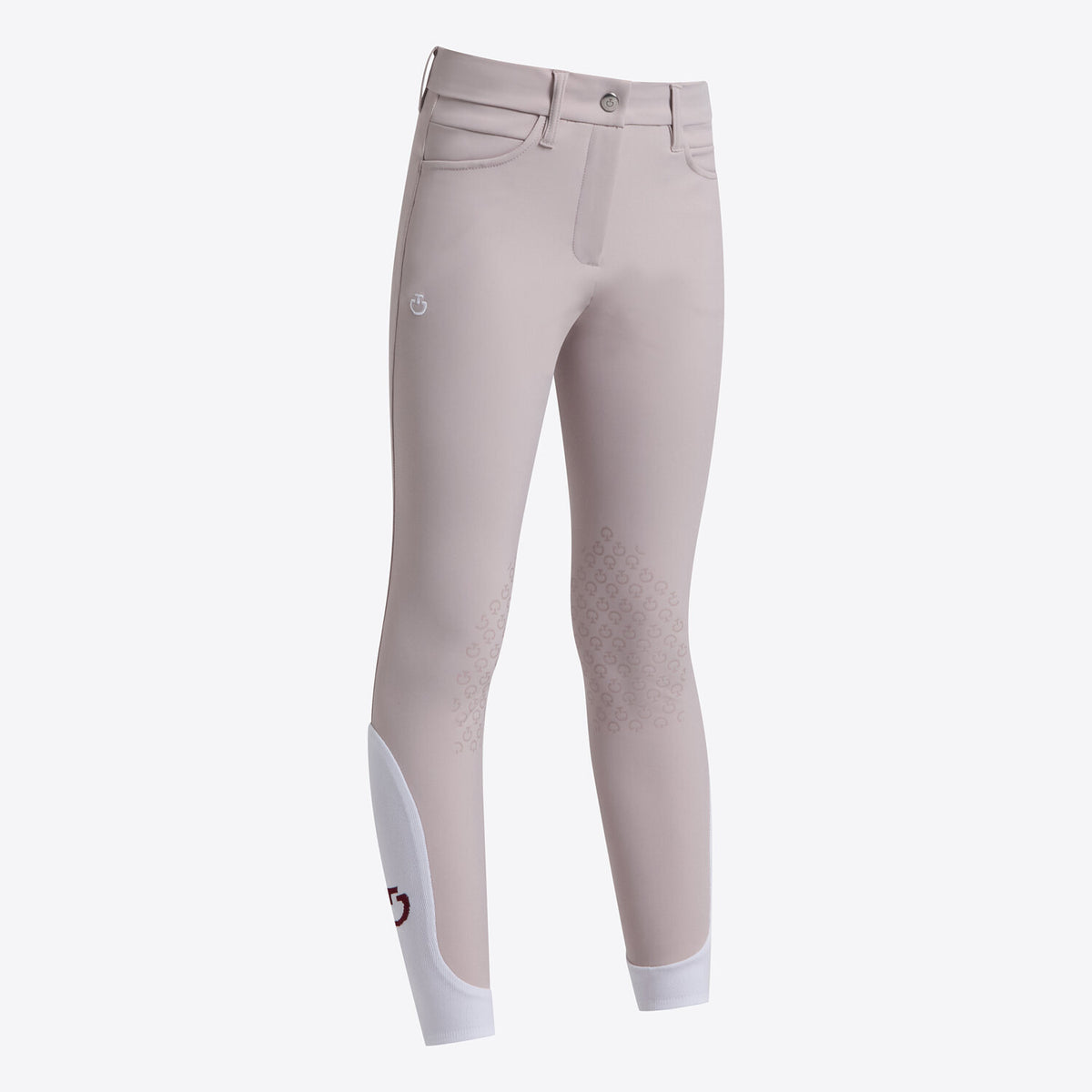 Cavalleria Toscana Girls' Knee Grip Breeches - Ice Violet, front view | Malvern Saddlery