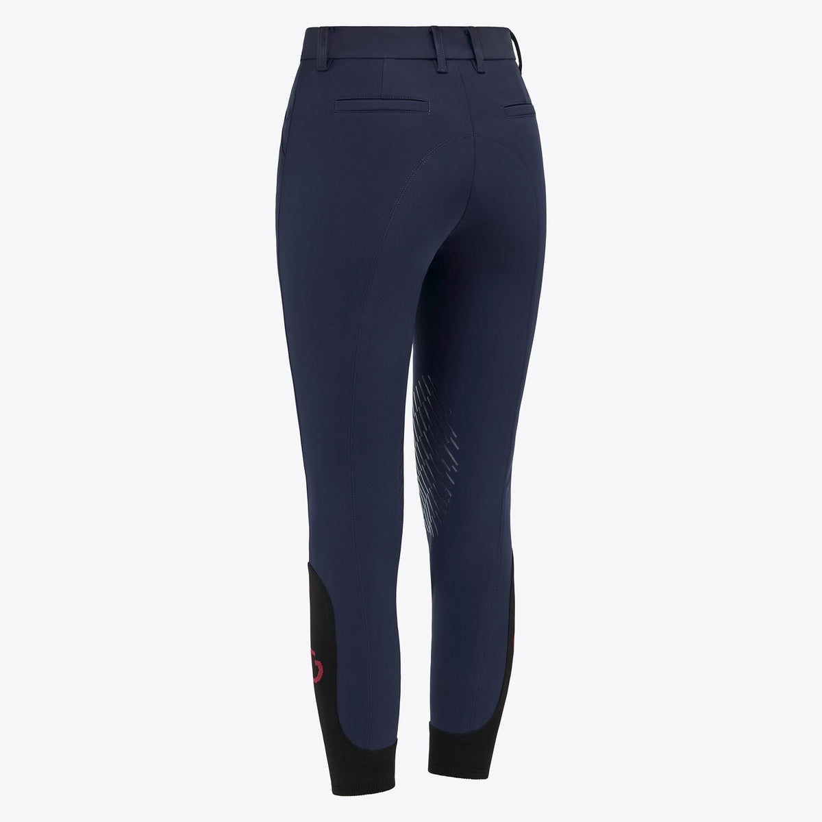 Cavalleria Toscana Girls' Dash Knee Grip Breeches - Ocean Blue, back view | Malvern Saddlery