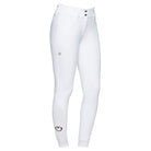 Cavalleria Toscana Women's American Knee Grip Breeches - White, front view | Malvern Saddlery