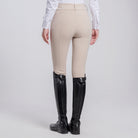Cavalleria Toscana Women's American Knee Grip Breeches - Beige, back view | Malvern Saddlery